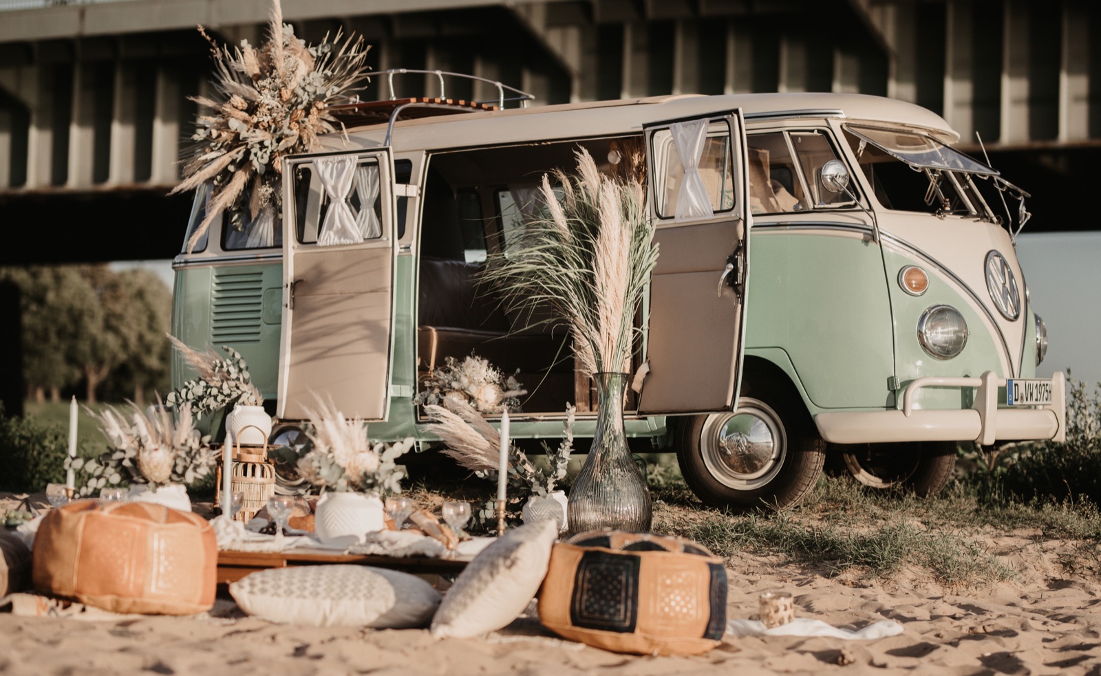 Boho Styled Shoot am Foto-Bulli